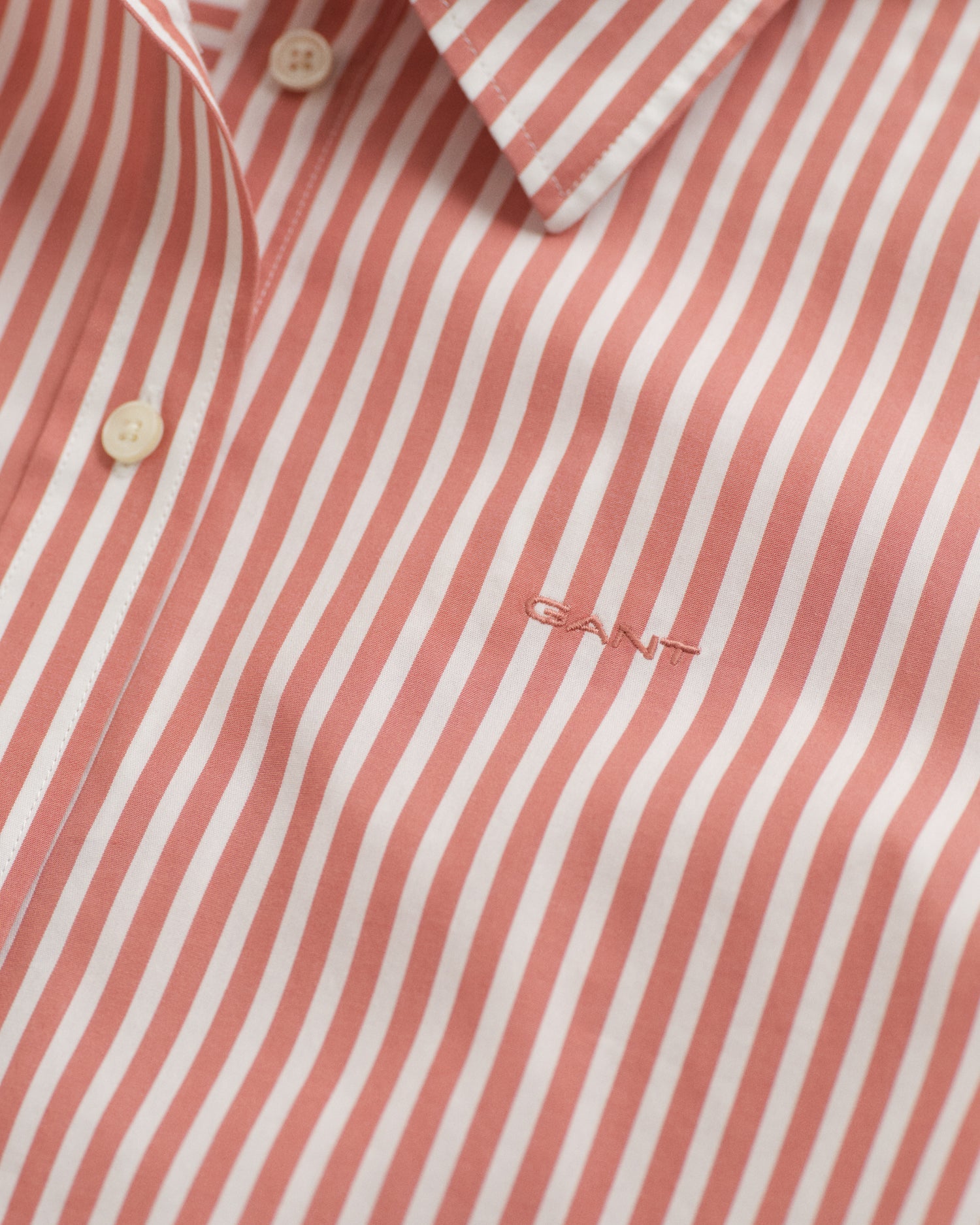 Πουκάμισο Poplin Ριγέ Σε Κανονική Γραμμή