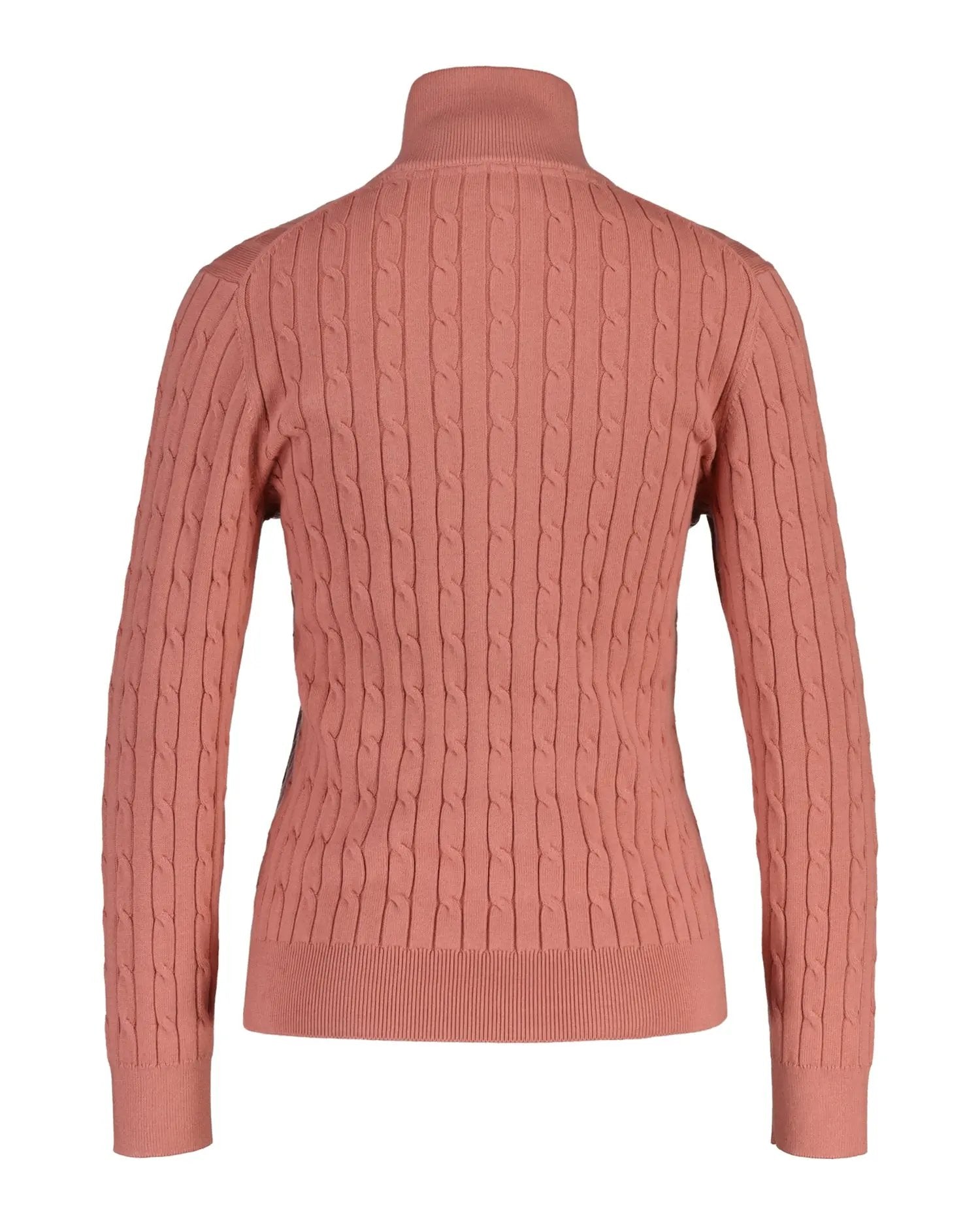 Βαμβακερό Πουλόβερ Half-zip με Πλέξη Cable GANT