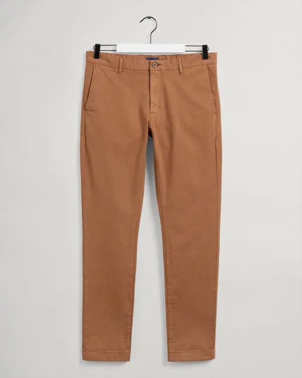 Chinos Παντελόνι Hallden Canvas Σε Στενή Γραμμή (L36) (Outlet) GANT