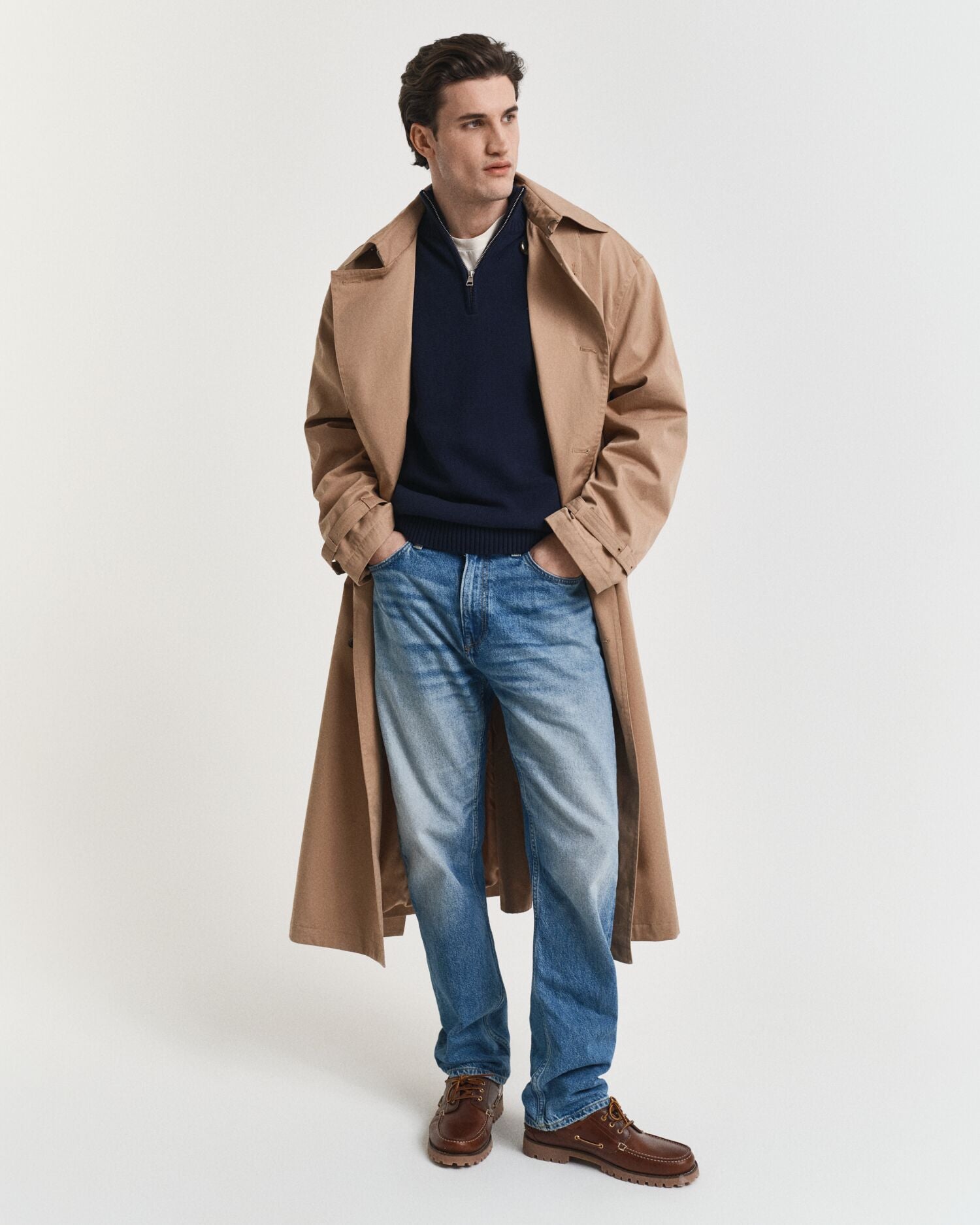 Πουλόβερ Casual Βαμβακερό Half-Zip GANT