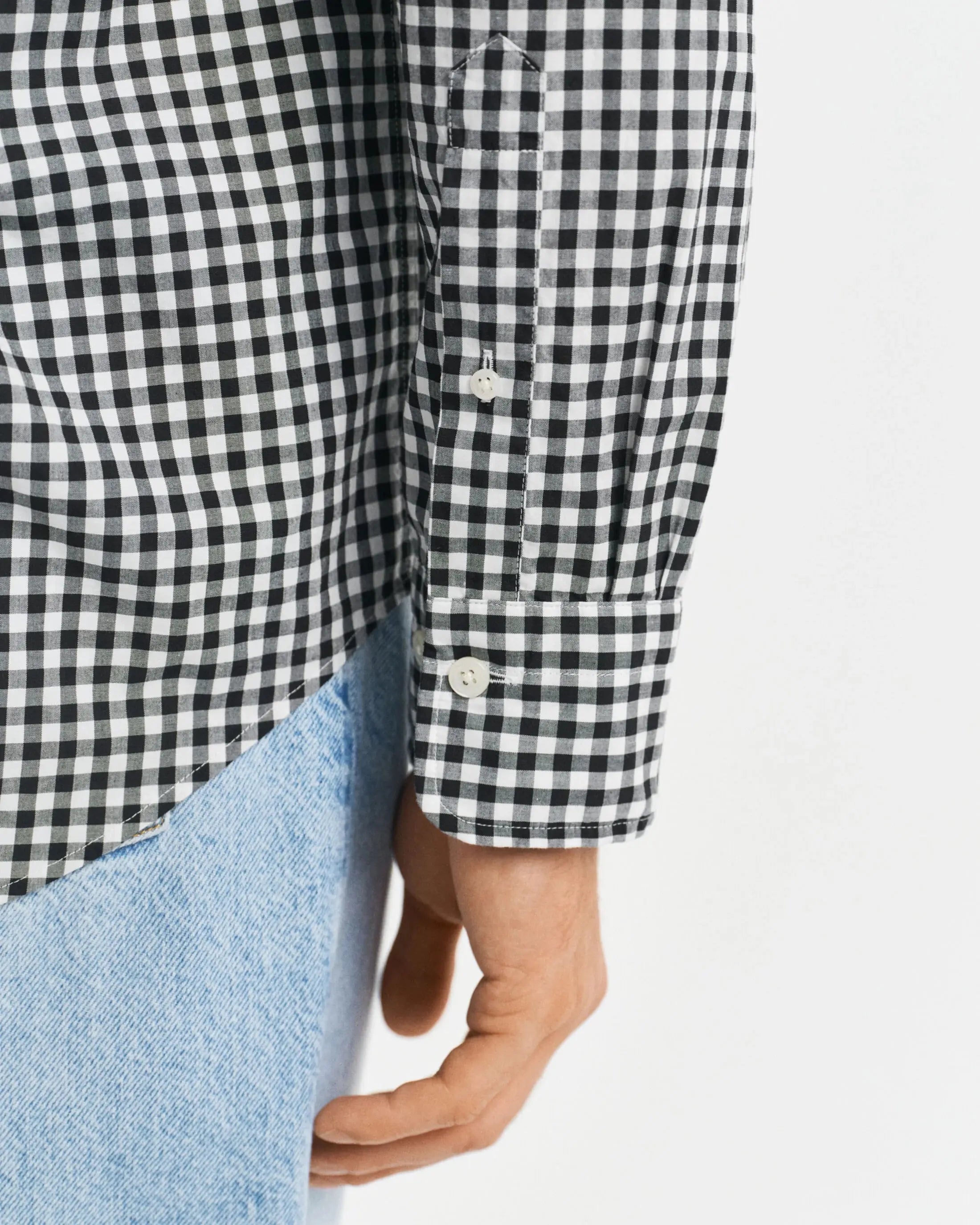 Πουκάμισο Καρό Gingham Poplin Σε Κανονική Γραμμή GANT