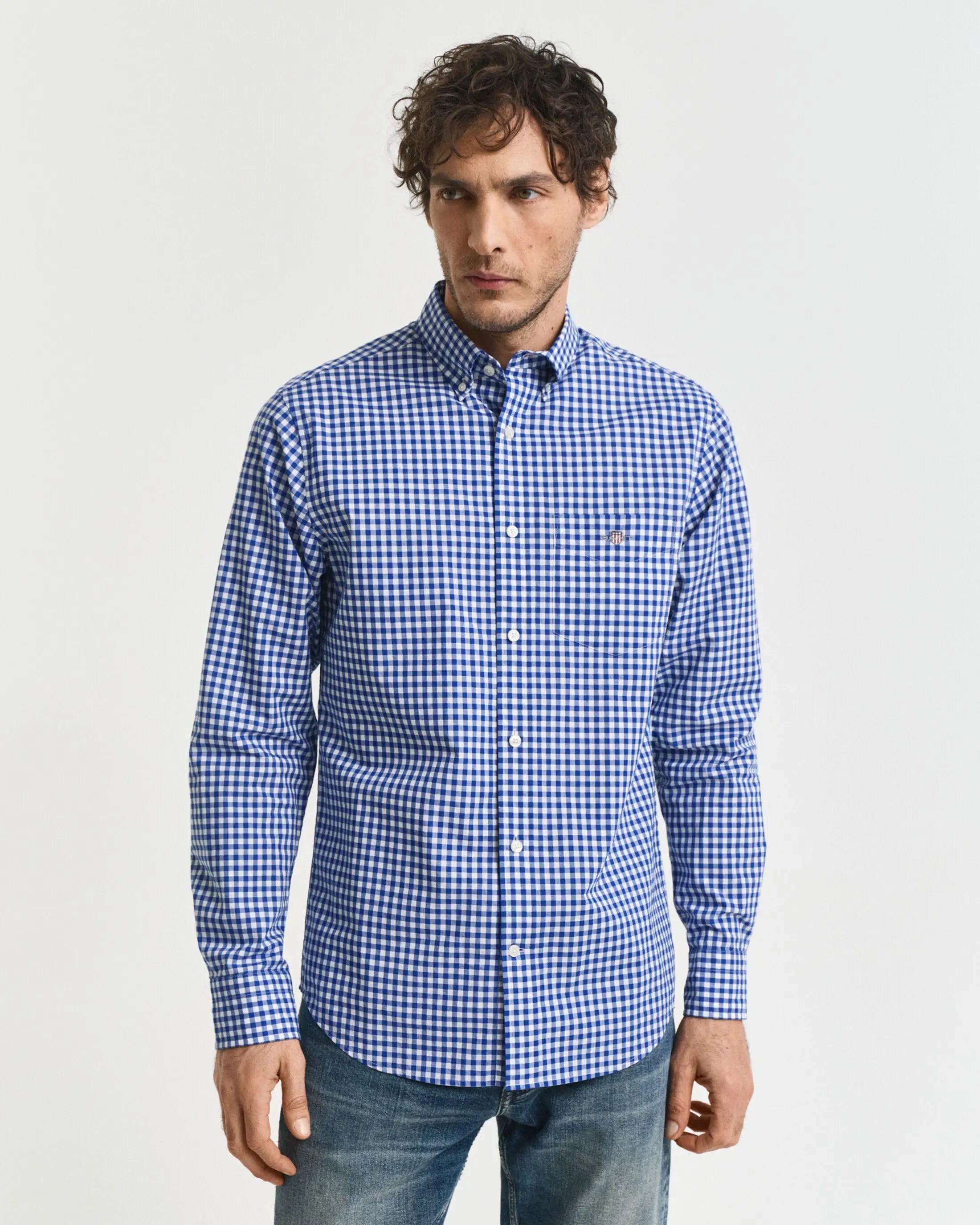 Πουκάμισο Καρό Gingham Poplin Σε Κανονική Γραμμή GANT