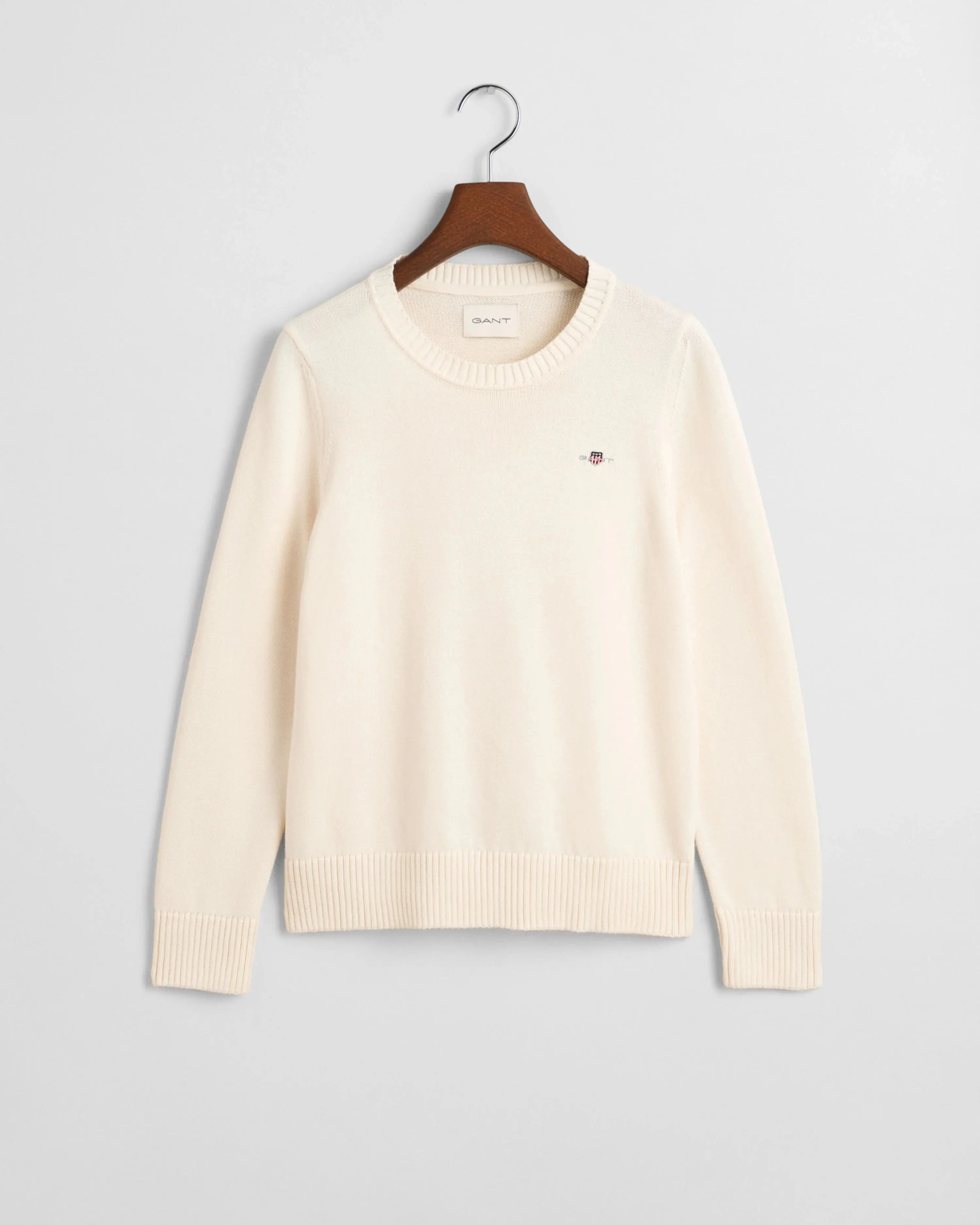 Πουλόβερ Aπό Οργανικό Βαμβάκι & Shield Λογότυπο GANT