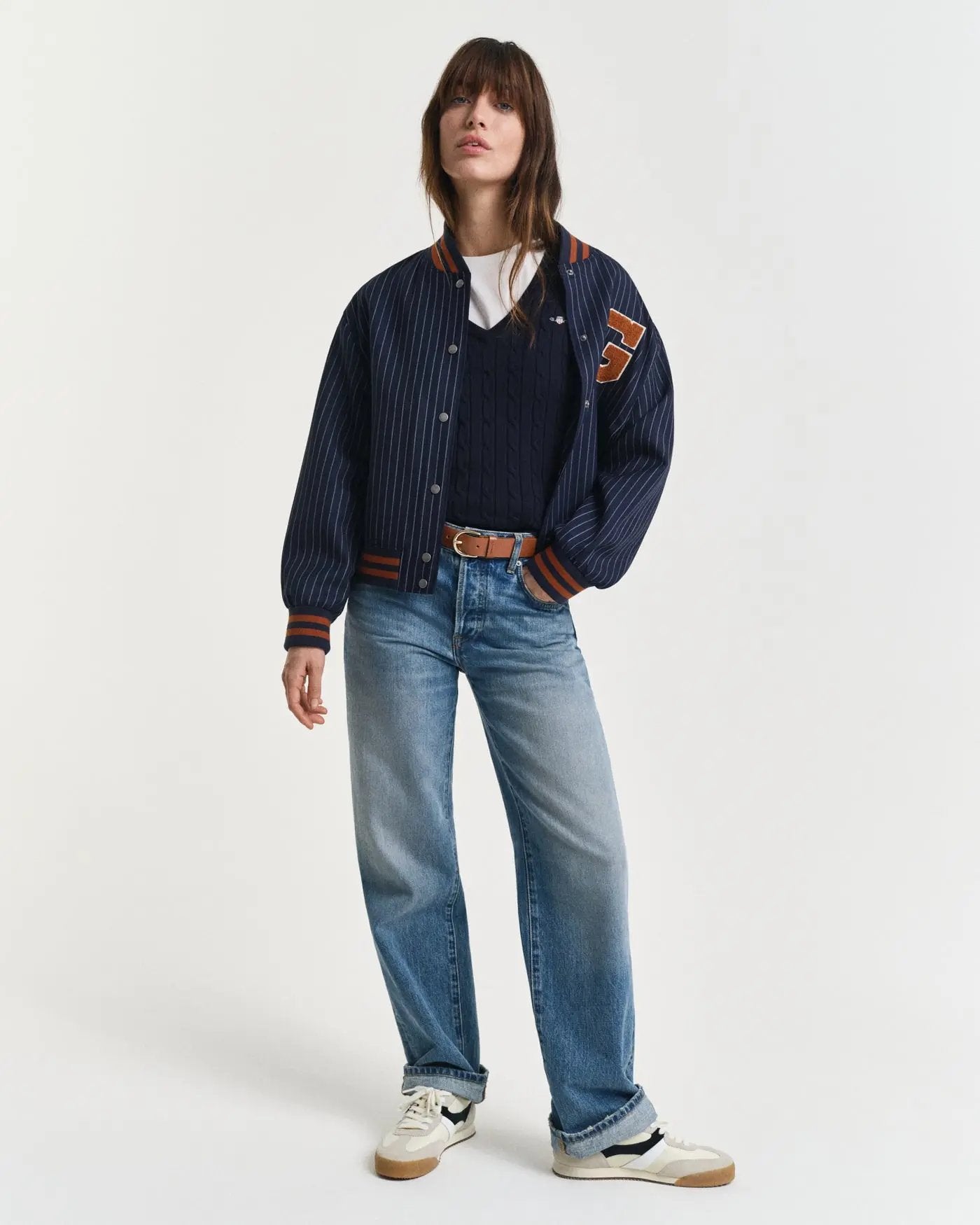 Πουλόβερ Βαμβακερό Cable Με Λαιμόκοψη V GANT