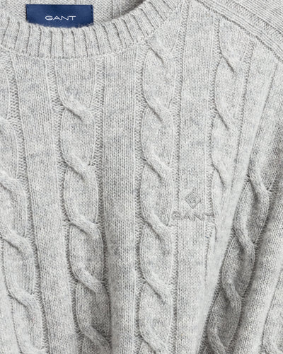 Πουλόβερ Lambswool Cable Με Λαιμόκοψη (Outlet)