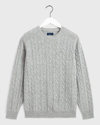 Πουλόβερ Lambswool Cable Με Λαιμόκοψη (Outlet)