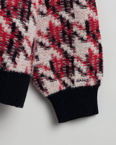 Πουλόβερ Houndstooth Intarsia (Outlet)