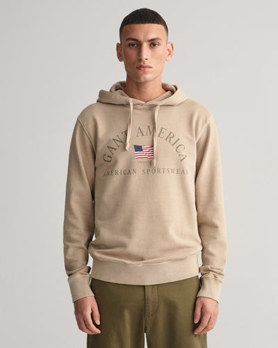 Φούτερ Με Κουκούλα Sunfaded GANT USA (Outlet)