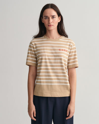 T-Shirt Ριγέ Logo (Outlet)