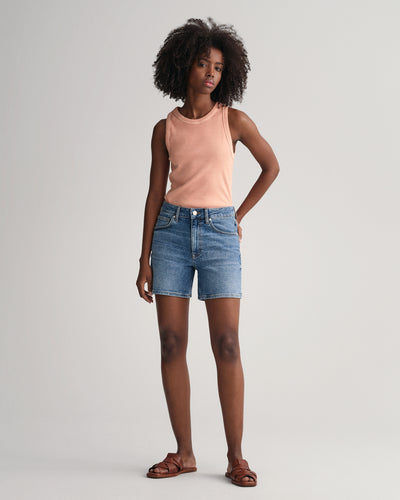 Μπλούζα Tank Top Ριπ Sunfaded Με Ψηλή Λαιμόκοψη (Outlet)