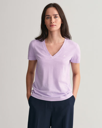 T-Shirt Sunfaded  Με Λαιμόκοψη V (Outlet)