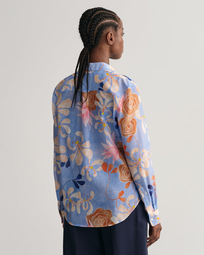 Πουκάμισο Cotton Silk Με Floral Μοτίβο Σε Κανονική Γραμμή (Outlet)