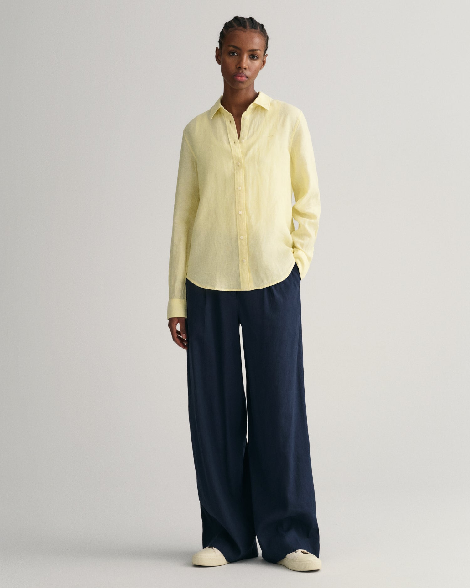 Πουκάμισο Λινό Chambray Σε Κανονική Γραμμή (Outlet) GANT