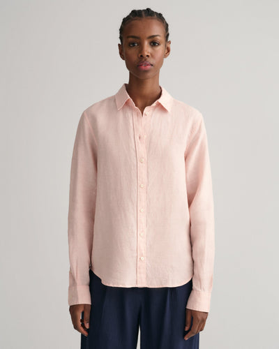 Πουκάμισο Λινό Chambray Σε Κανονική Γραμμή (Outlet)