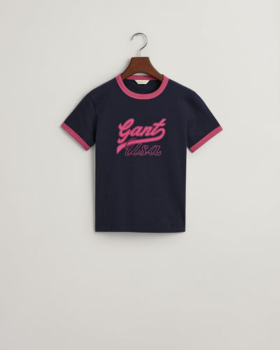 T-Shirt Cropped GANT USA Για Έφηβους Κορίτσι