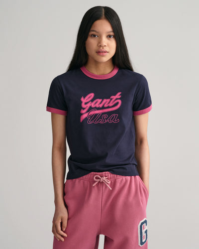 T-Shirt Cropped GANT USA Για Έφηβους Κορίτσι