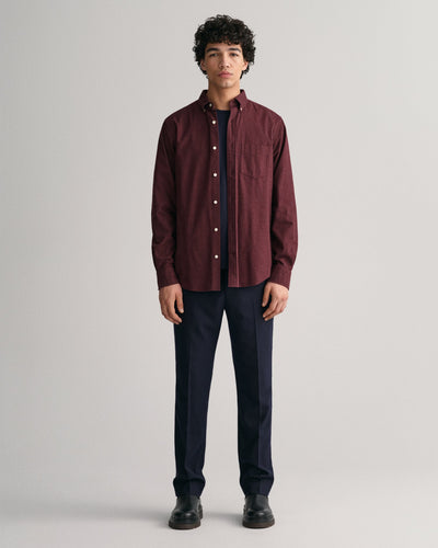 Πουκάμισο Flannel Melange Σε Κανονική Γραμμή