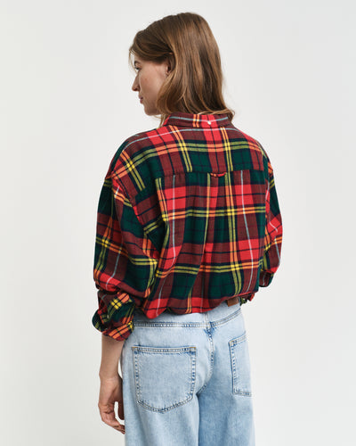 Πουκάμισο Flannel Tartan Twill Σε Χαλαρή Γραμμή