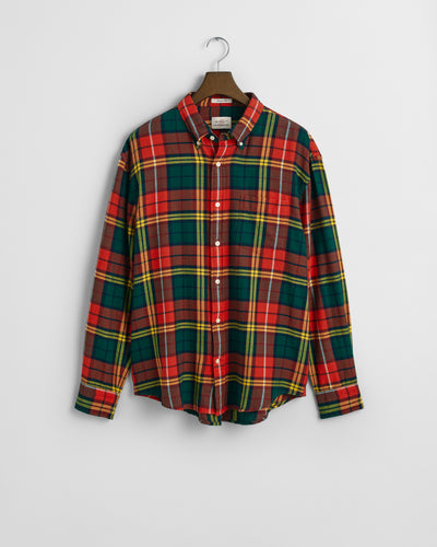 Πουκάμισο Flannel Tartan Twill Σε Χαλαρή Γραμμή