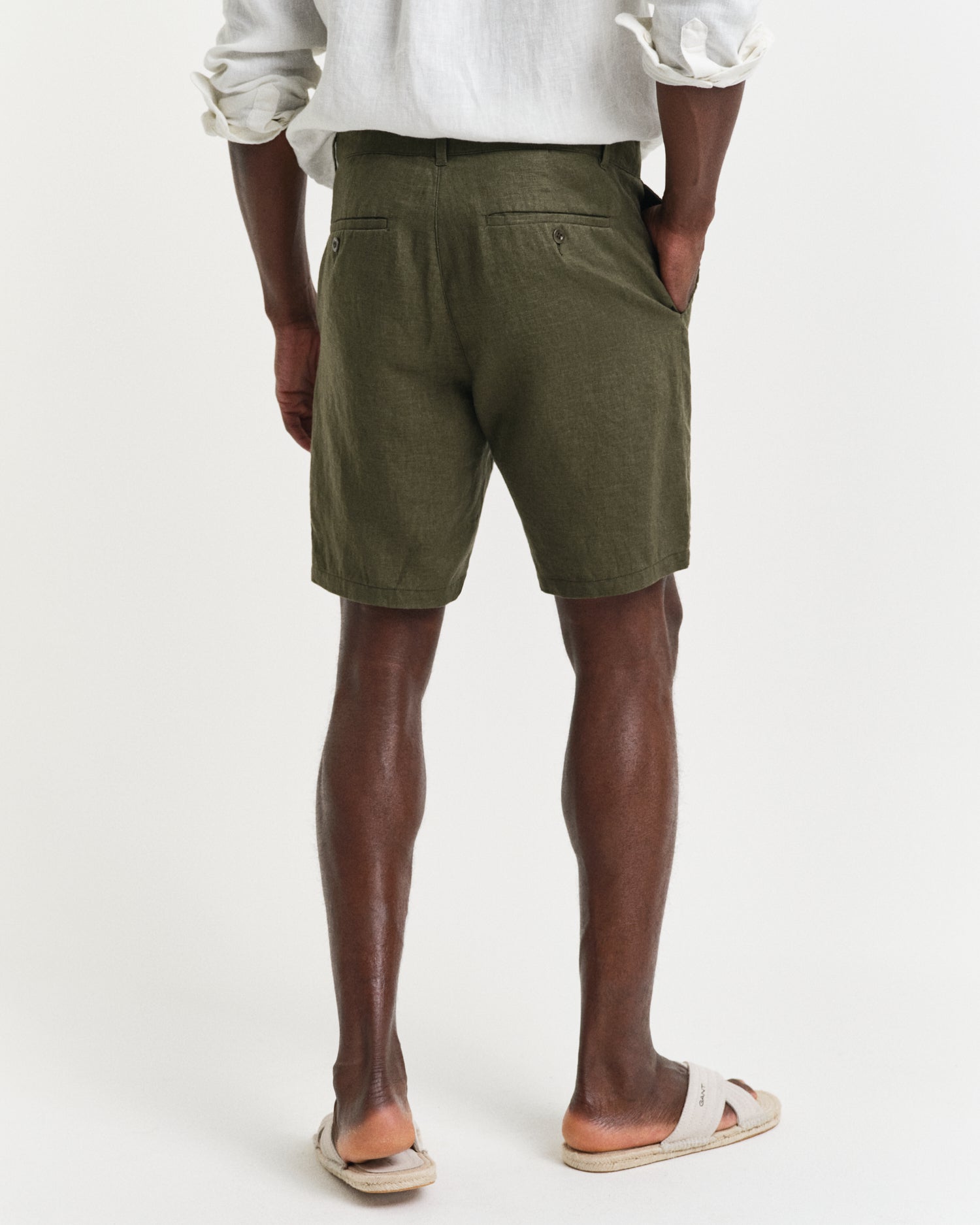 Σόρτς Λινό Drawstring Σε Χαλαρή Γραμμή