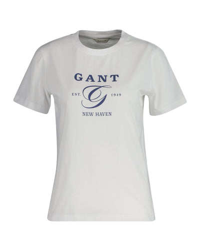 T-shirt από βαμβάκι με λογότυπο GANT τυπωμένο στο στήθος.