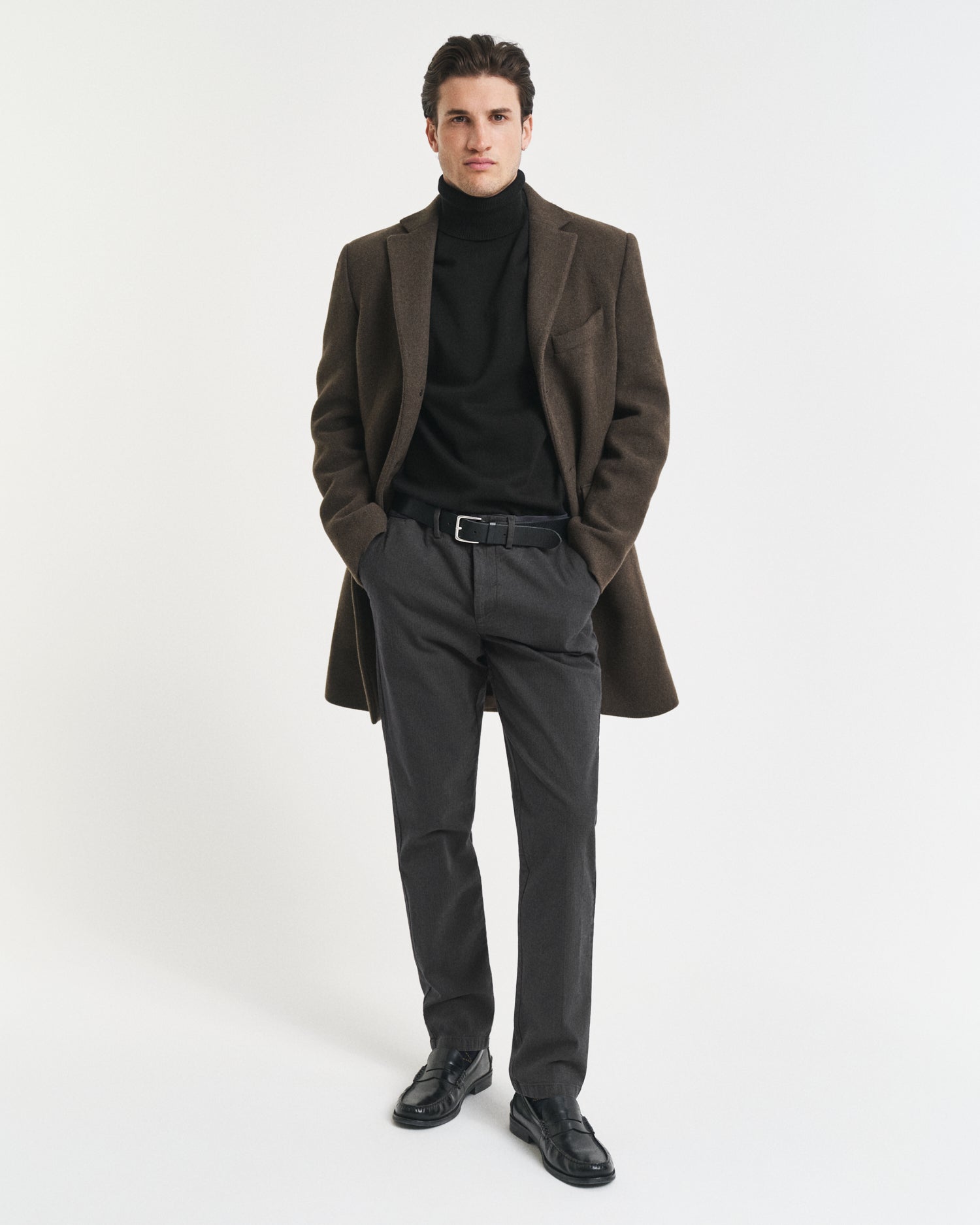 Παντελόνι Herringbone Βαμβακερό Σε Στενή Γραμμή GANT