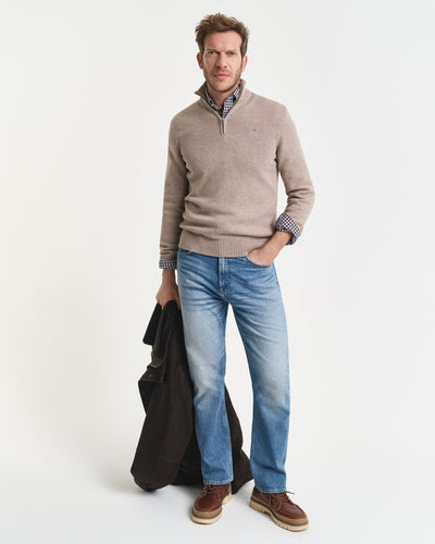 Πουλόβερ Casual Βαμβακερό Half-Zip GANT