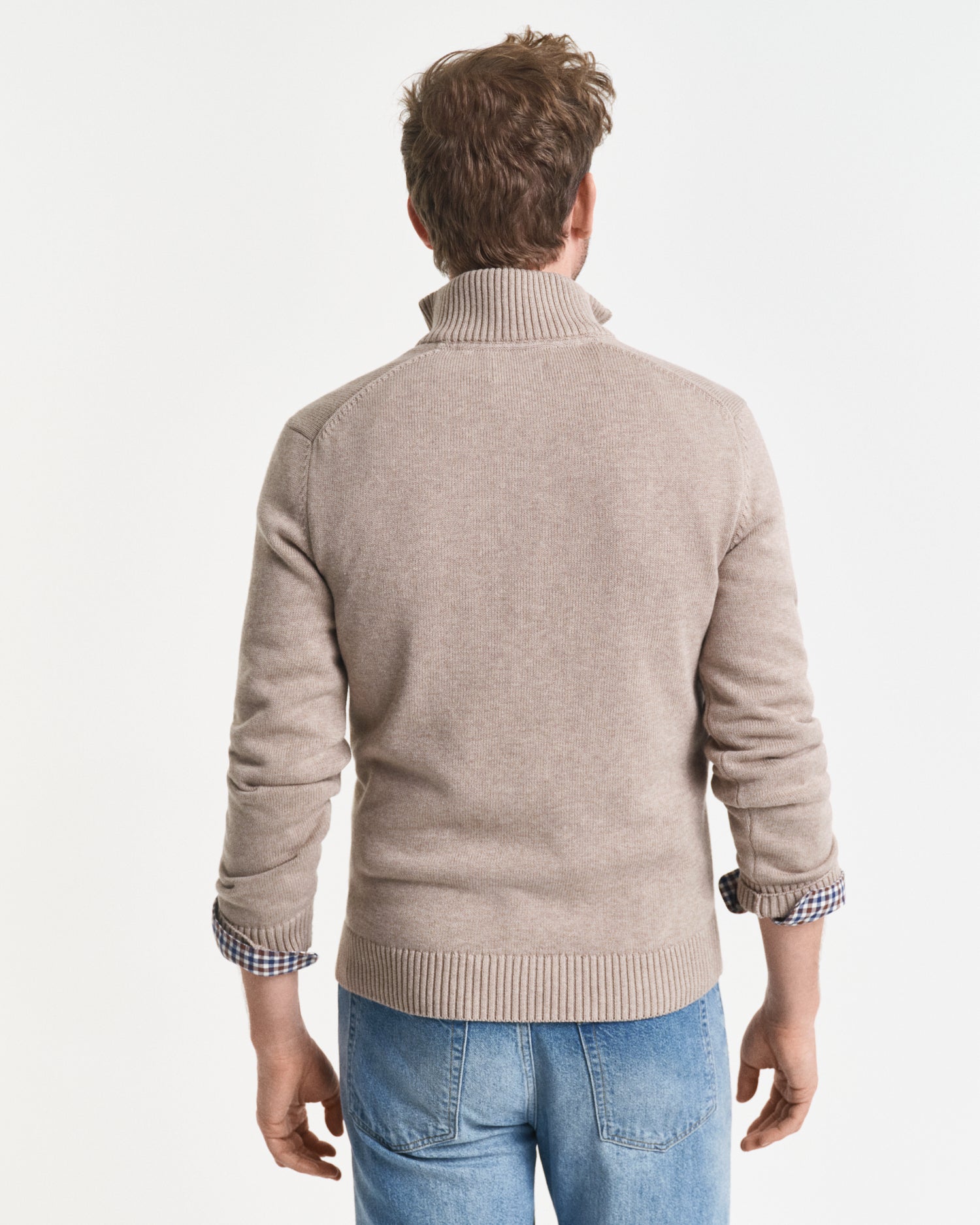 Πουλόβερ Casual Βαμβακερό Half-Zip