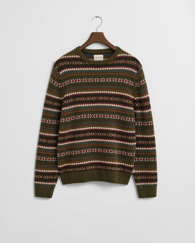 Πουλόβερ Fair Isle Με Λαιμόκοψη GANT