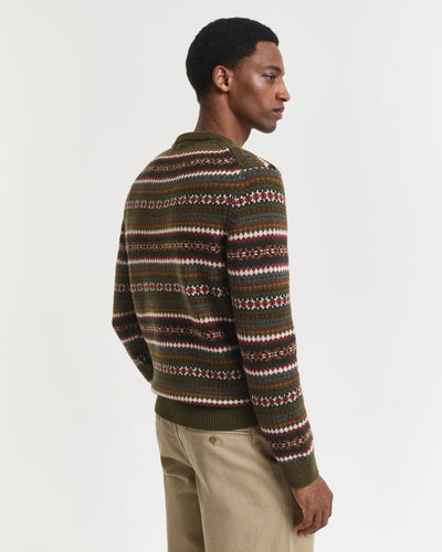 Πουλόβερ Fair Isle Με Λαιμόκοψη GANT
