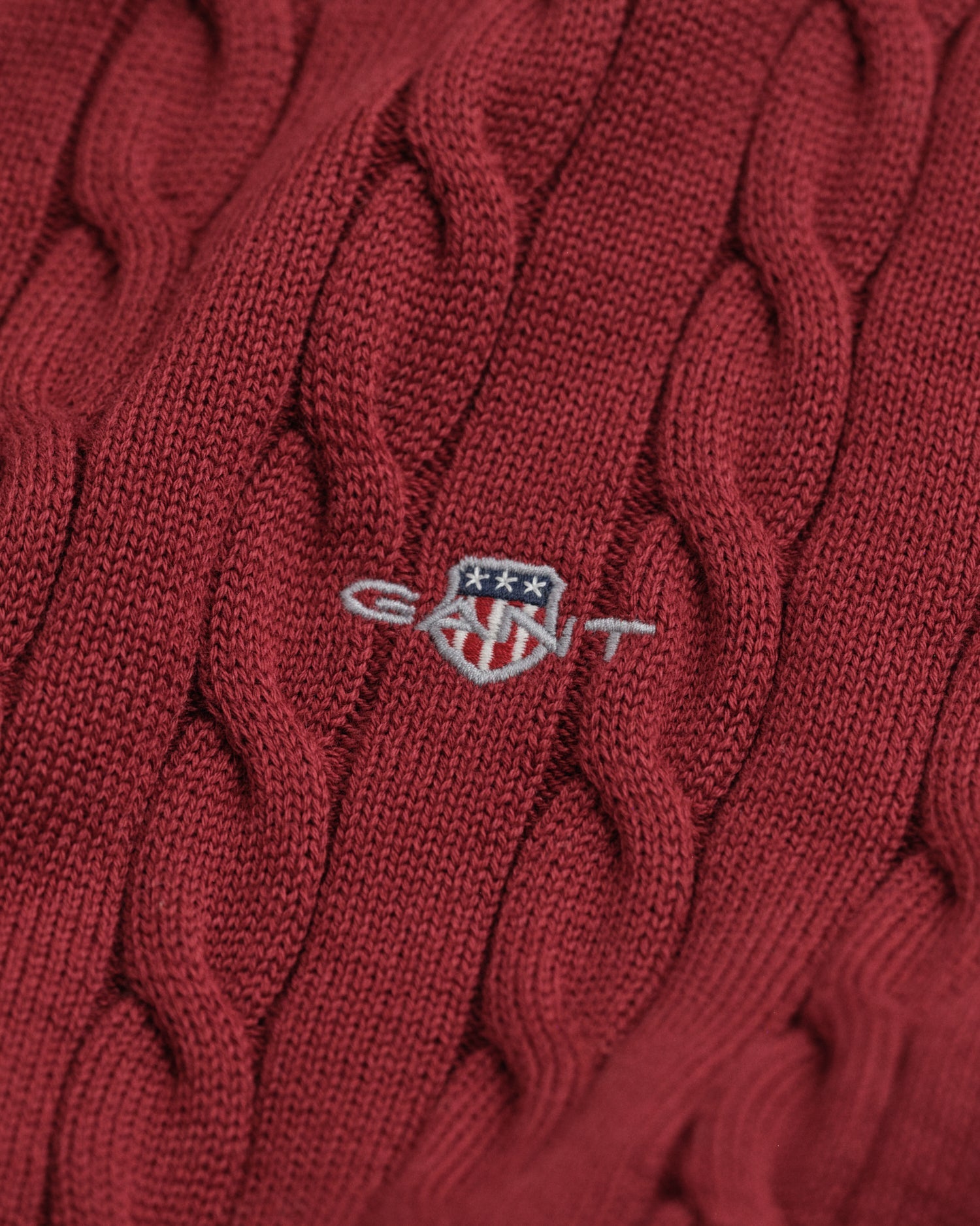 Πουλόβερ Βαμβακερό Half-Zip Με Cable Πλέξη