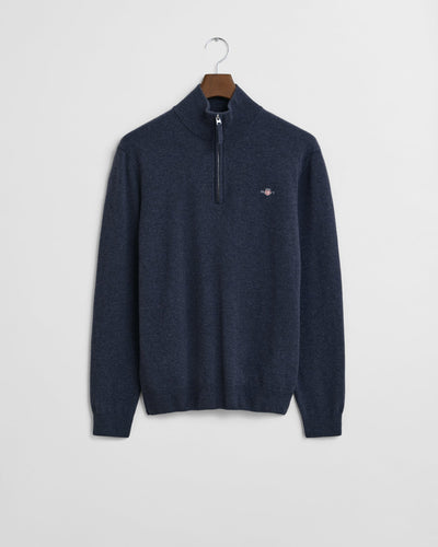Πουλόβερ Half-Zip Από Μαλλί Αρνιού Με Λαιμόκοψη GANT