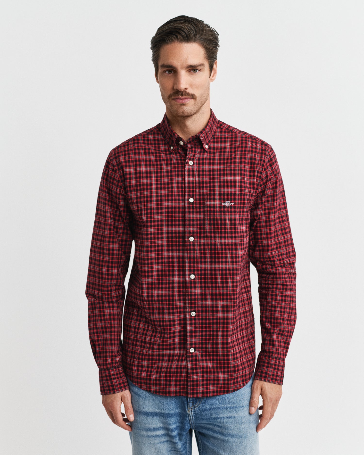 Καρό Πουκάμισο Απο Ποπλίνα Σε Κανονική Γραμμή (ΤΣΕΚ ΝΟΥΜΕΡΑ) GANT