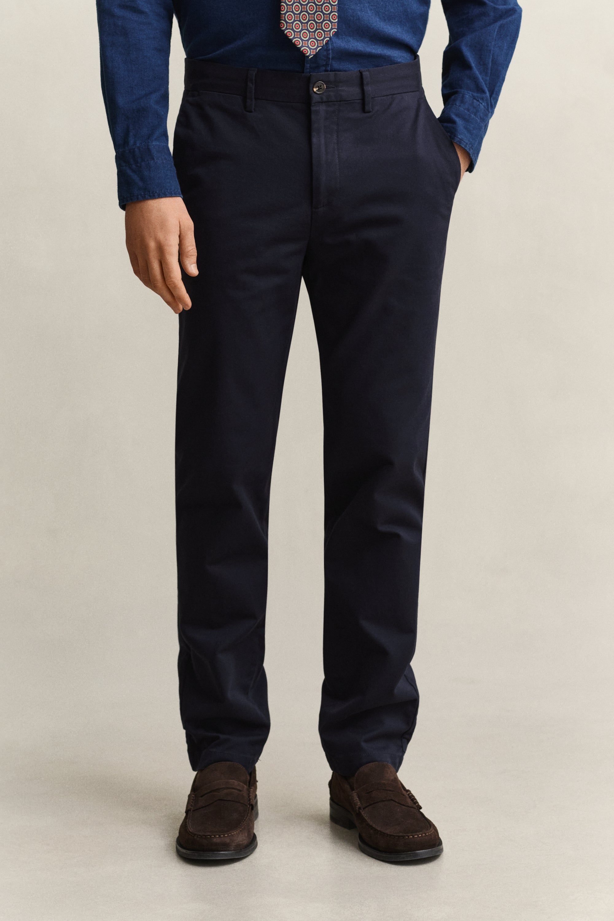Παντελόνι Smart Chinos Σε Στενή Γραμμή (L34)