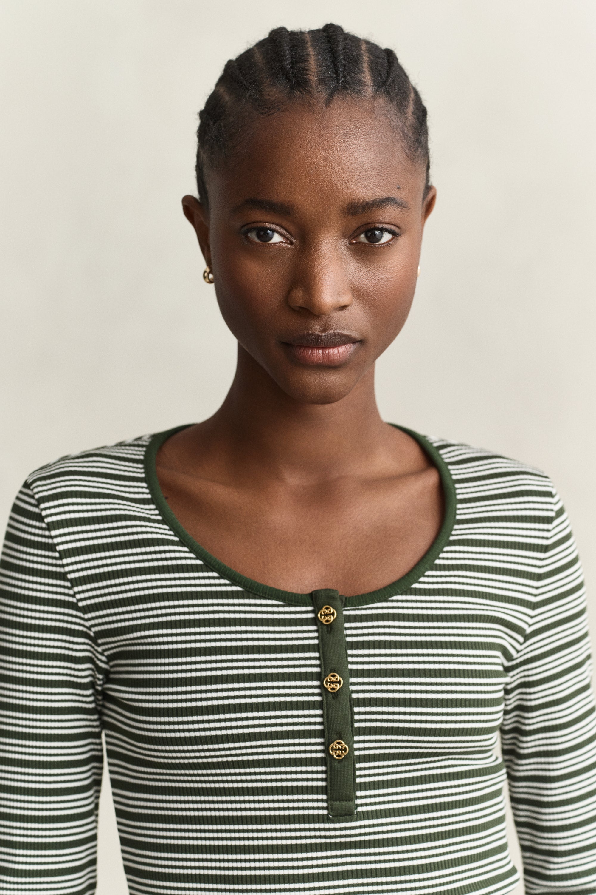 Ριμπ Ριγέ Μακρυμάνικη Μπλούζα Henley