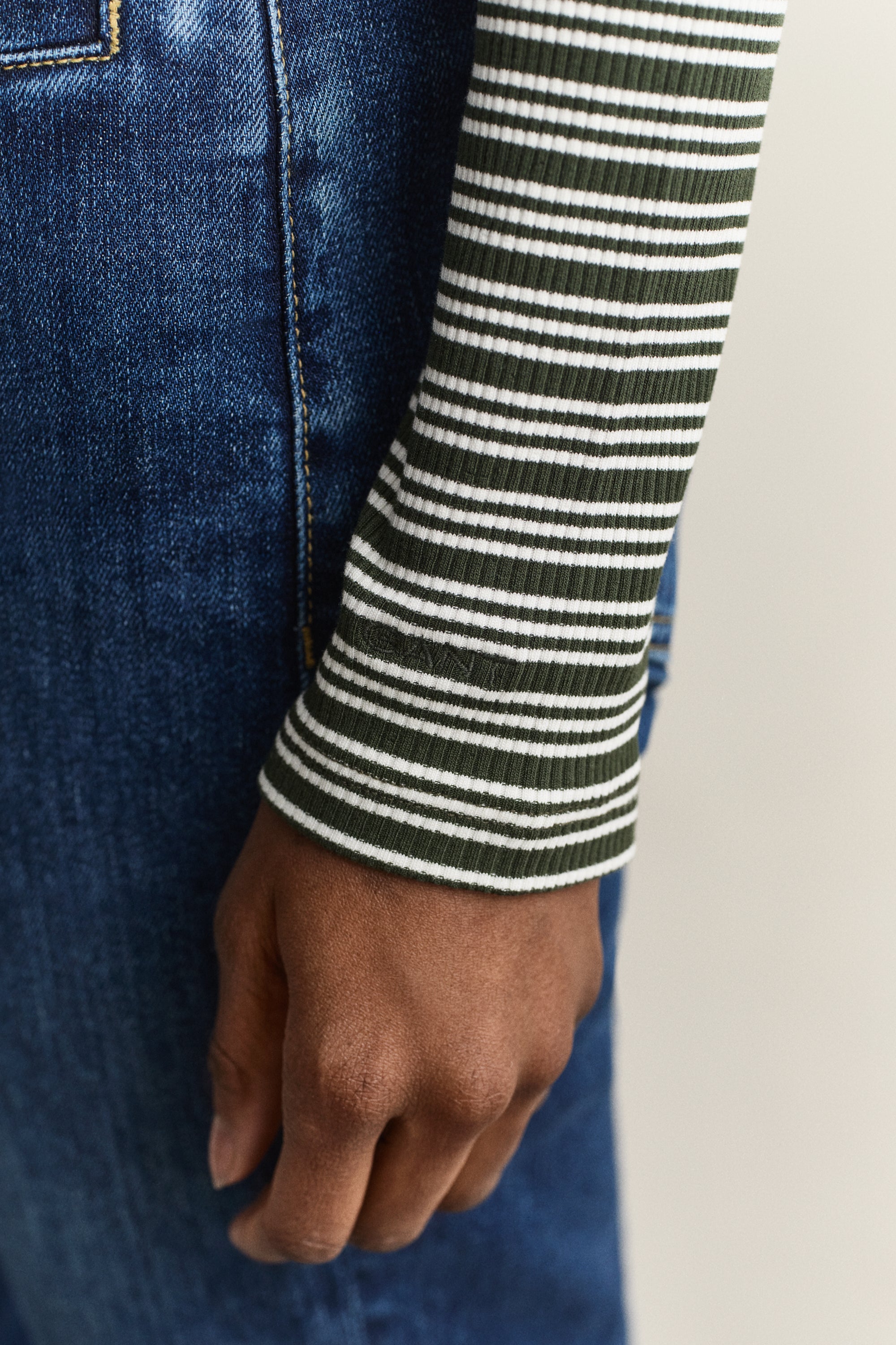Ριμπ Ριγέ Μακρυμάνικη Μπλούζα Henley