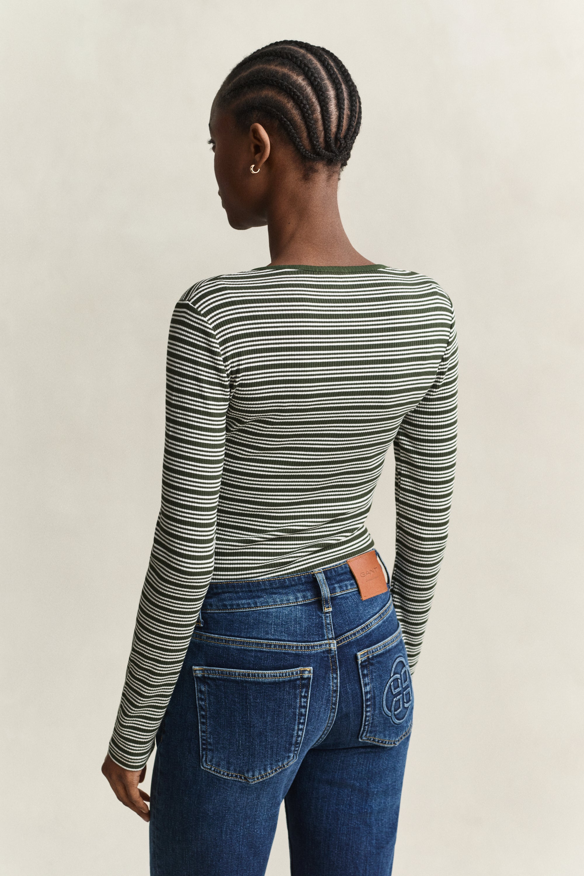 Ριμπ Ριγέ Μακρυμάνικη Μπλούζα Henley