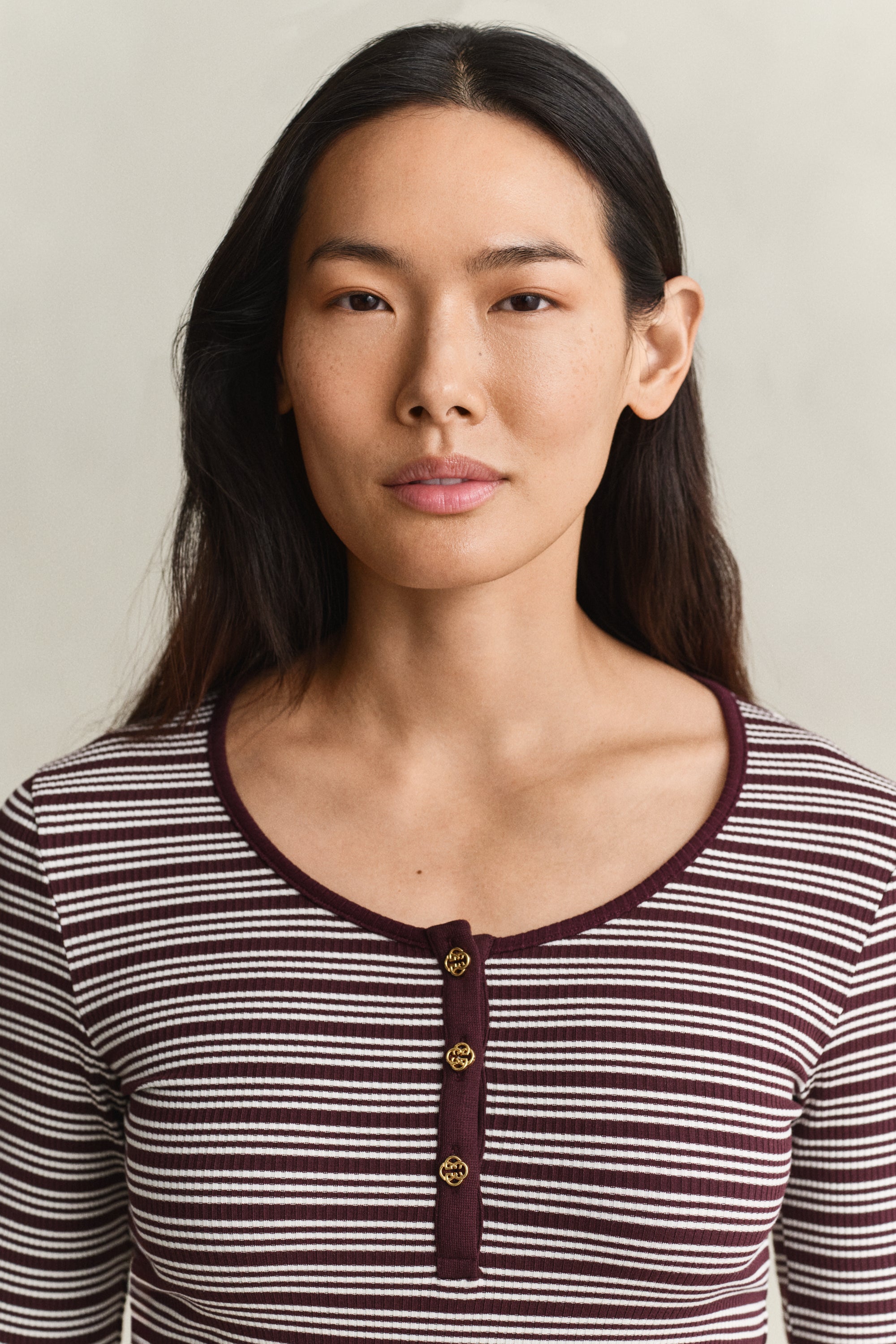Ριμπ Ριγέ Μακρυμάνικη Μπλούζα Henley
