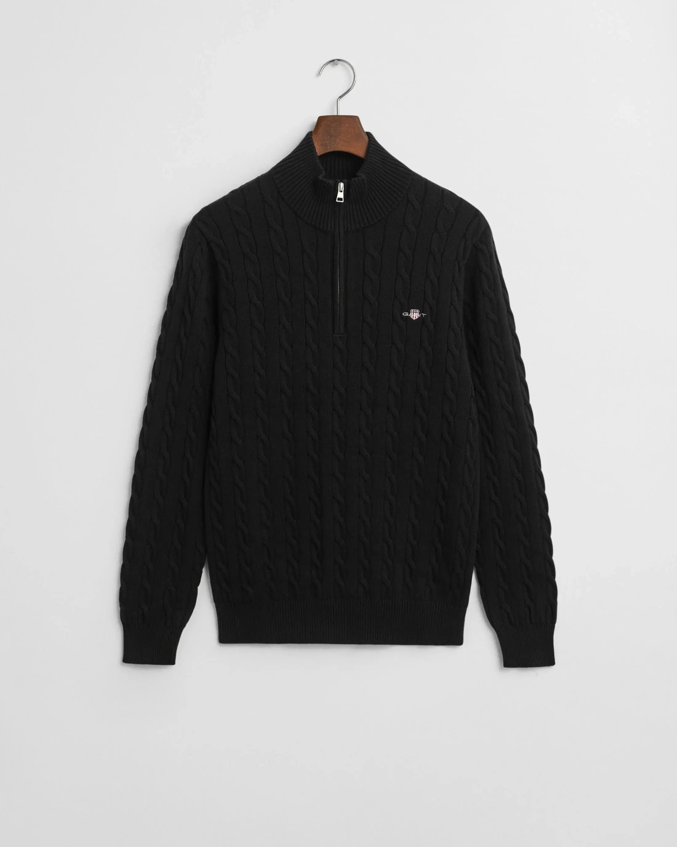 Πουλόβερ Βαμβακερό Half-Zip Με Cable Πλέξη GANT