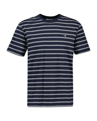 T-Shirt Ριγέ Με Λογότυπο Shield GANT