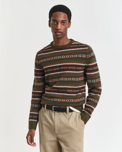 Πουλόβερ Fair Isle Με Λαιμόκοψη GANT