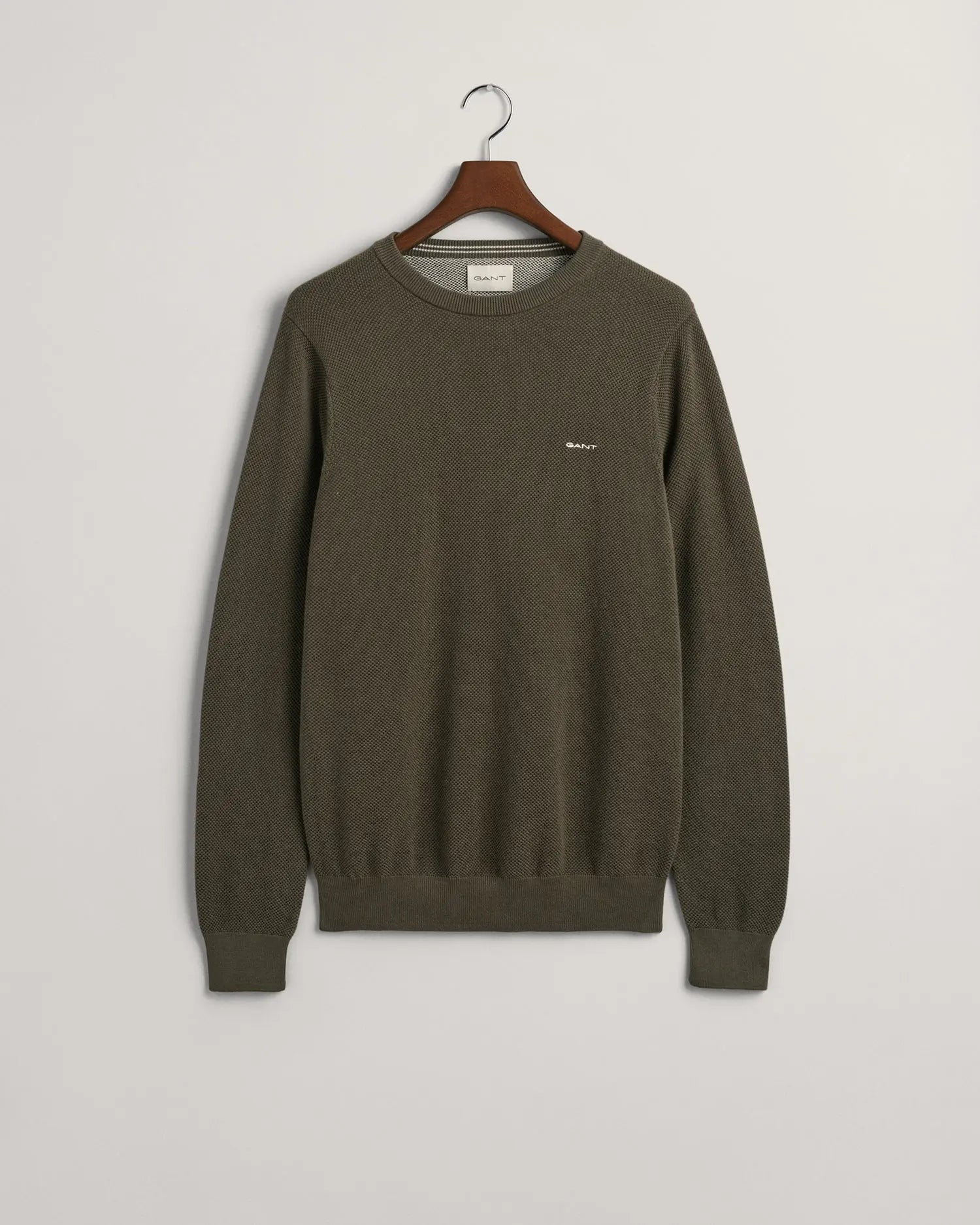 Πουλόβερ Πικέ Από Βαμβάκι Με Λαιμόκοψη GANT