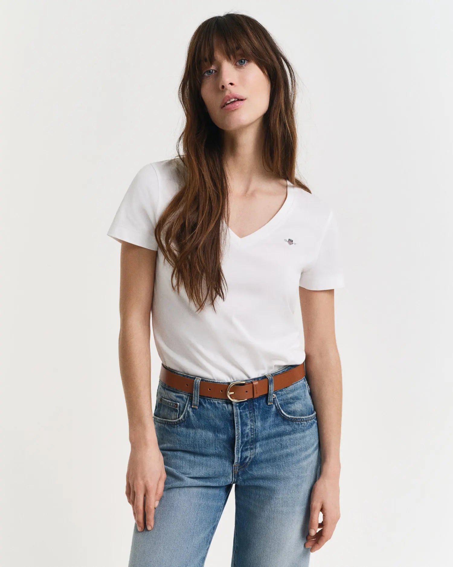 T-Shirt Shield Με Λαιμόκοψη V GANT