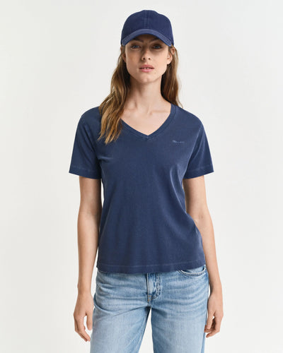 T-Shirt Sunfaded Με Λαιμόκοψη V GANT