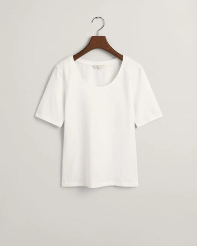 T-shirt Με Λαιμόκοψη Scoop Σε Στενή Γραμμή GANT