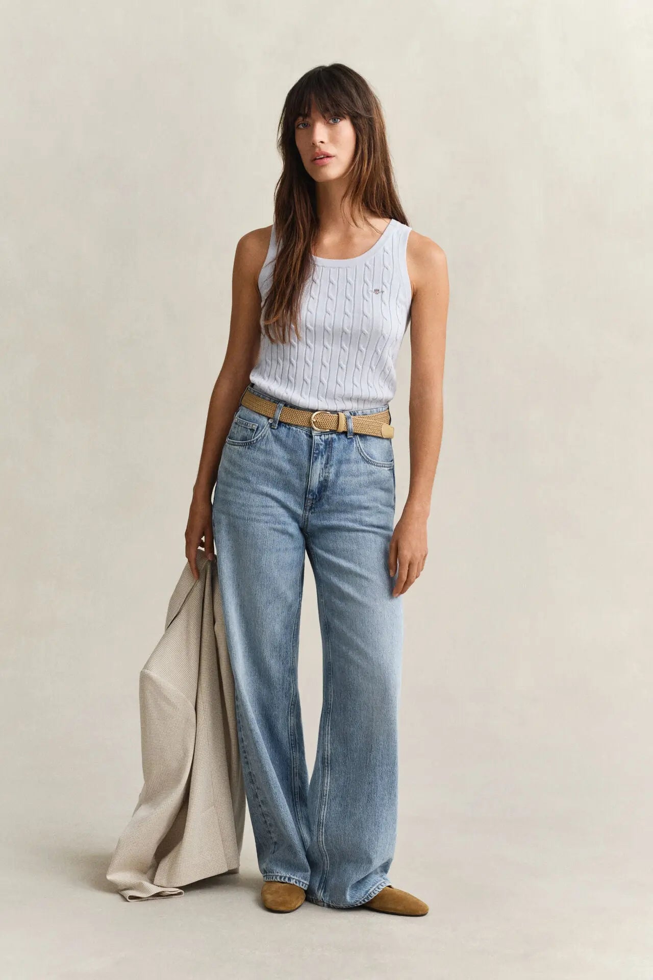 Αμάνικο Τοπ Με Πλέξη Cable GANT