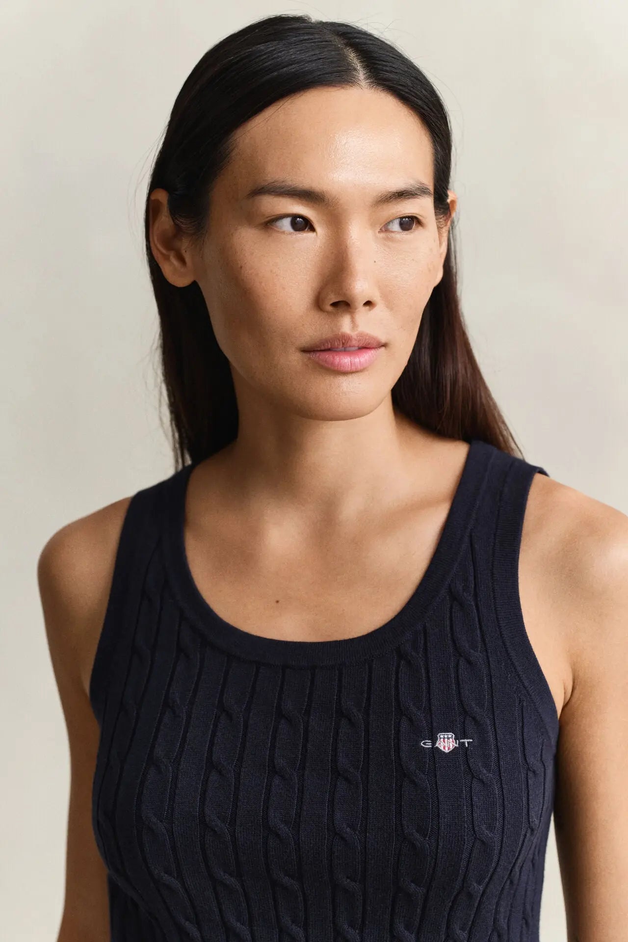 Αμάνικο Τοπ Με Πλέξη Cable GANT