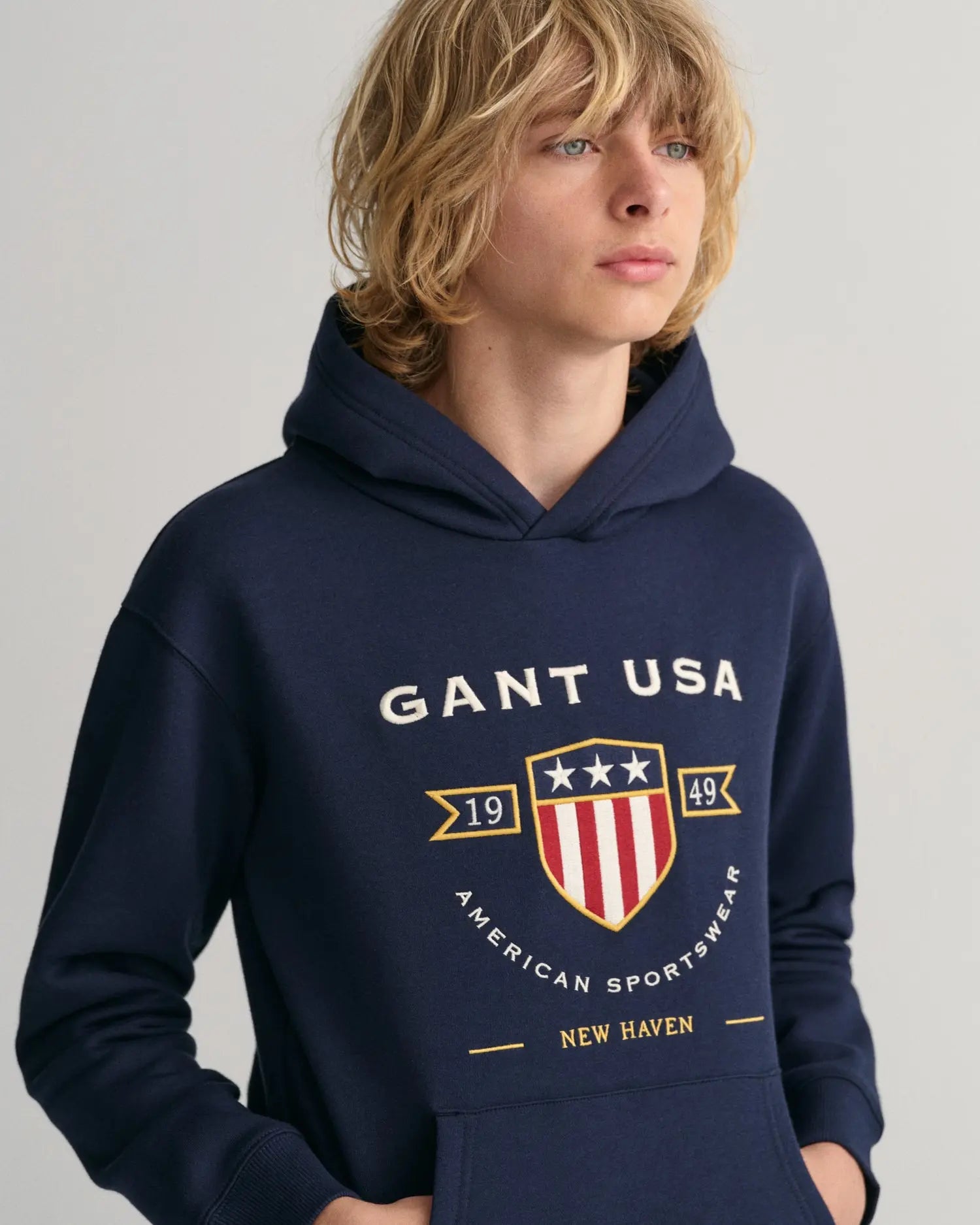 Φούτερ Με Κουκούλα Banner Shield Για Έφηβους (Outlet) GANT