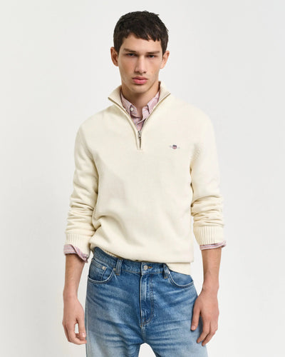 Πουλόβερ Casual Βαμβακερό Half-Zip GANT