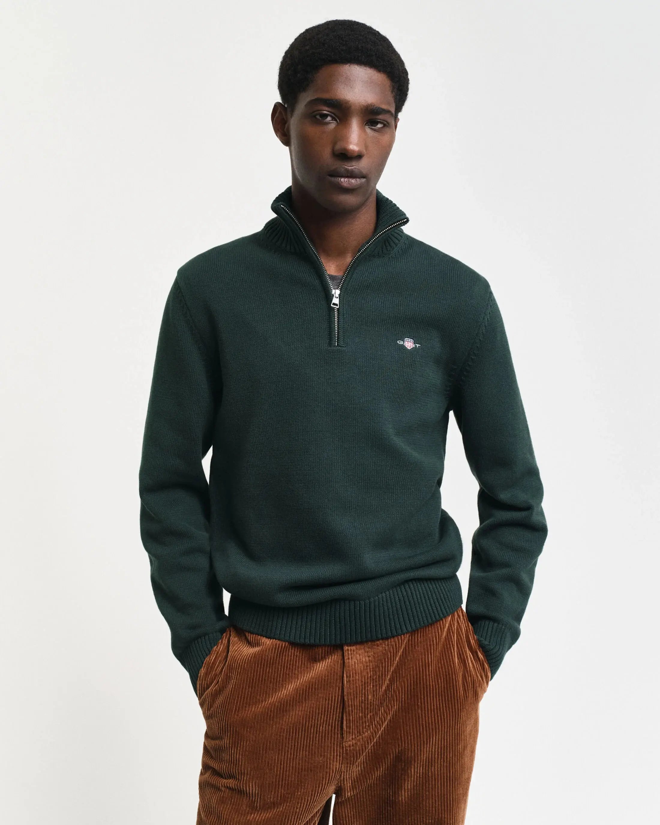 Πουλόβερ Casual Βαμβακερό Half-Zip